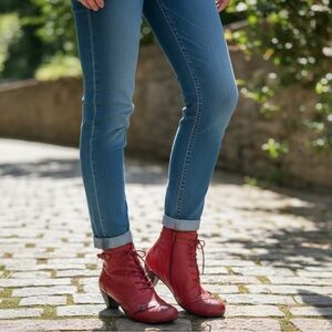 BRAKO Anatomics Spanish Leather Ankle Boots Victorian Steampunk Granny